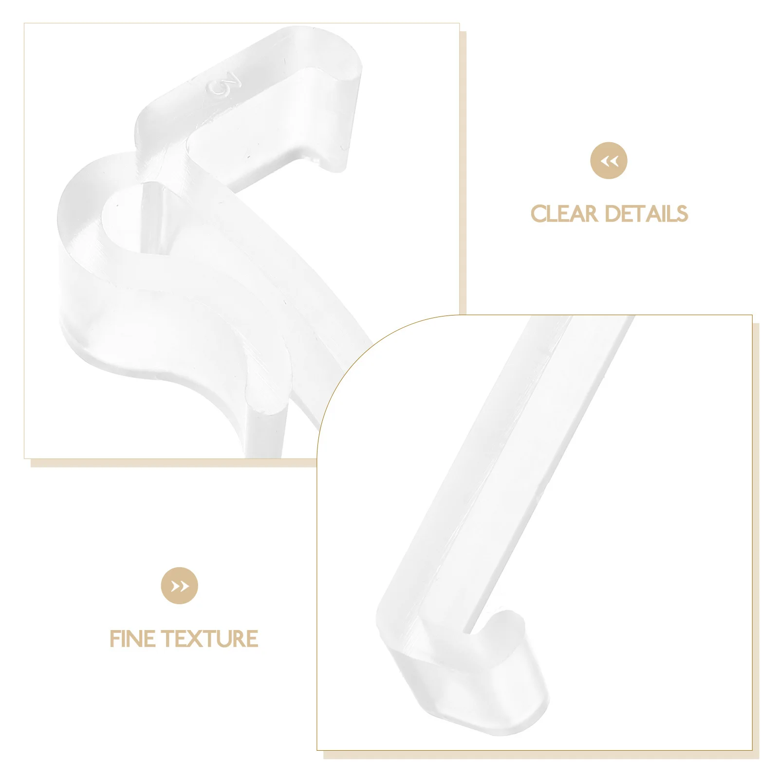 20 قطعة مقاطع الستارة العمياء العمودية البلاستيك الشفاف سهلة التركيب للستائر الخشبية الصناعية استبدال غطاء النافذة المخفية الأجهزة #3