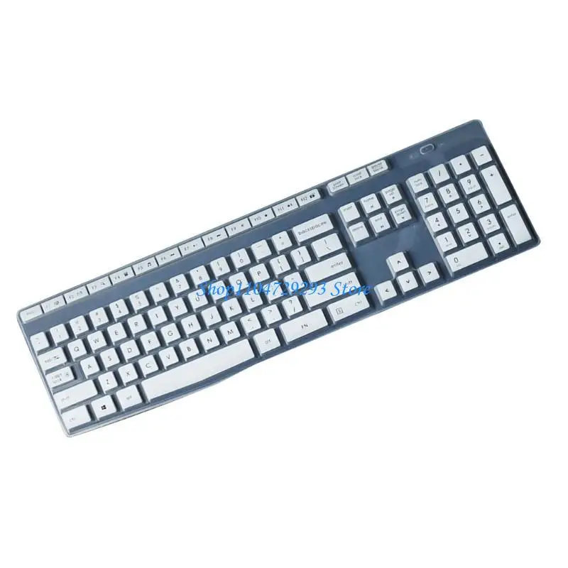 

Y2GD Dustproof Waterproof Transparent Silicone Keyboard Cover Skin Protectors for MK345 K345 Wireless Keyboard Accessories