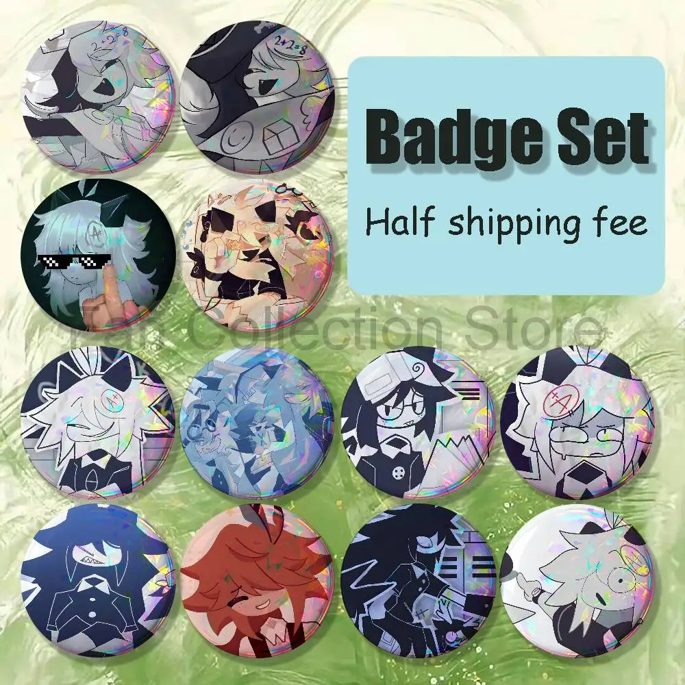 FPE F-Fundamental Paper E-Education 4-piece set Pins Backpack Clothes Jewelry Accessories Round Brooch Button Badge Fans Gifts