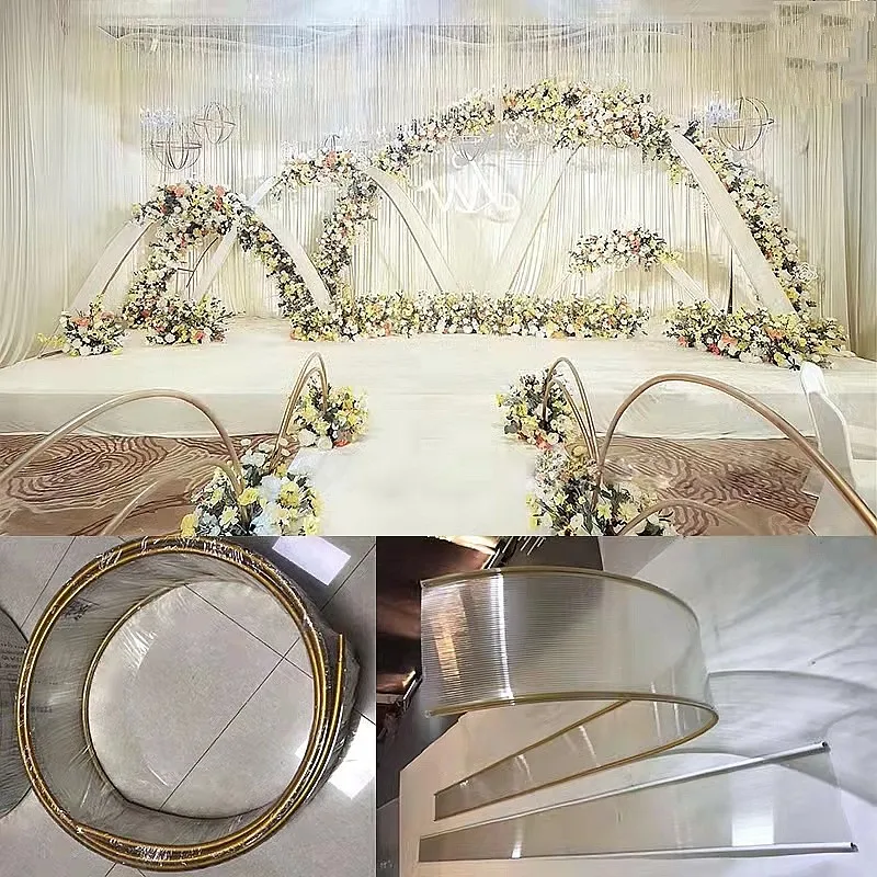 Wedding Props Curve Elastic Cloth Shelf Cover Wedding Stage Background Decoration Ceiling Hangings Curved Wave Shape Decor Cloth