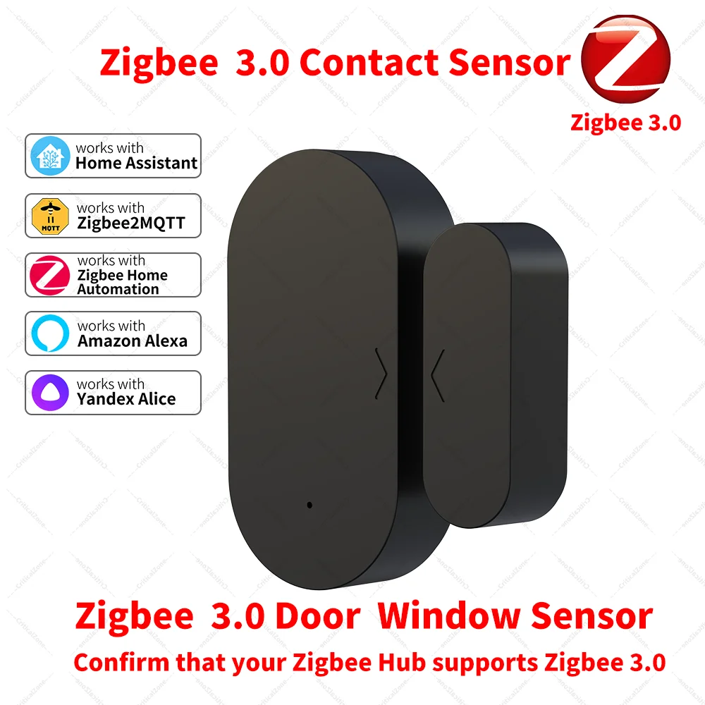 

Zigbee 3.0 Door Sensor Window Sensor Contact Sensor Zigbee Hub Required workwith Home Assistant Yandex ZHA Zigbee2MQTT Alexa