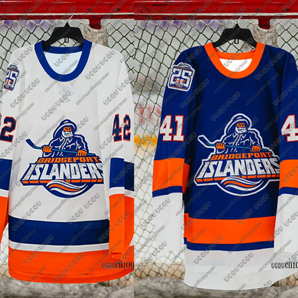 Autumn Winter New Ice Hockey Jerseys For Adult/Kids Bridgeport Islanders Hockey Jerseys Casual Sports Long Sleeve Kids Jersey