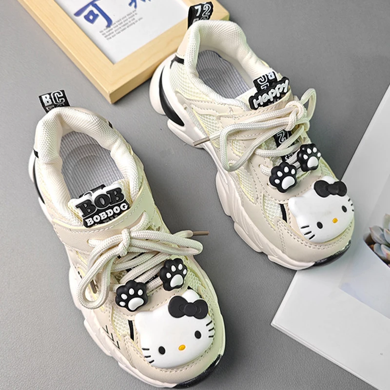 

Sanrio Kawaii Hello Kitty Children's Sports Shoes Anime Cartoon Lovely Fashion Exquisite Skin Friendly Versatile Leisure Shoes