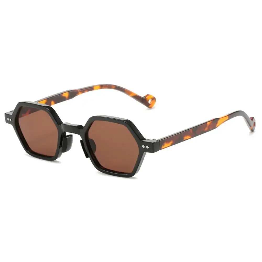 Retro Polygon Square Sunglasses Vintage Y2K Hexagon Shades  display picture 2
