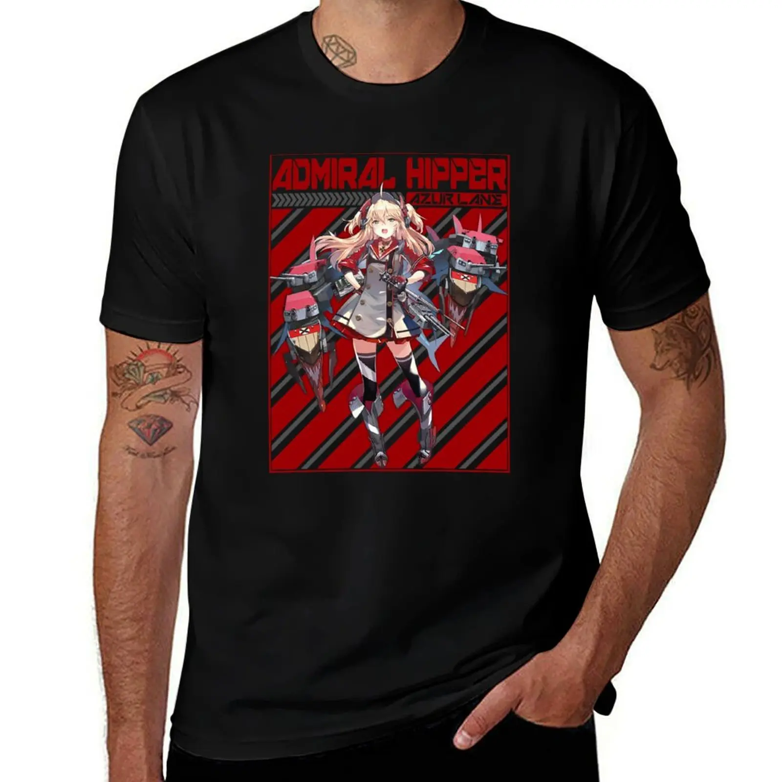 

AZUR LANE ADMIRAL HIPPER T-Shirt anime t shirts for man cotton t shirt man man t shirt graphic T-Shirt