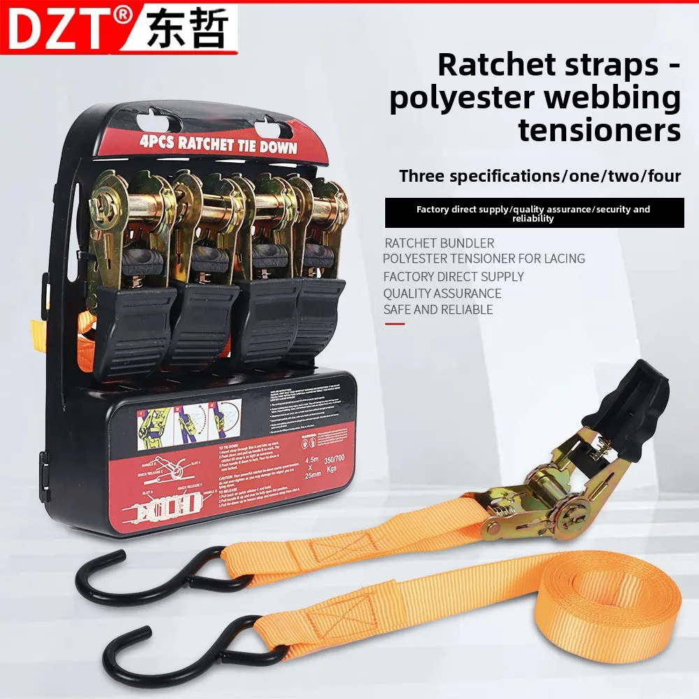 

Upgraded Thickened Ratchet Tensioner - Polypropylene Polyester Cargo Binding Belt for Cars