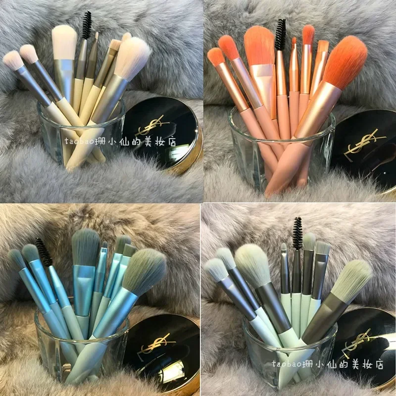 8 Pcs Cosmetics Foundation Blush Powder Eyeshadow Blending Makeup Brush Soft Fluffy Makeup Brushes Beauty Tools Make Up Brushes