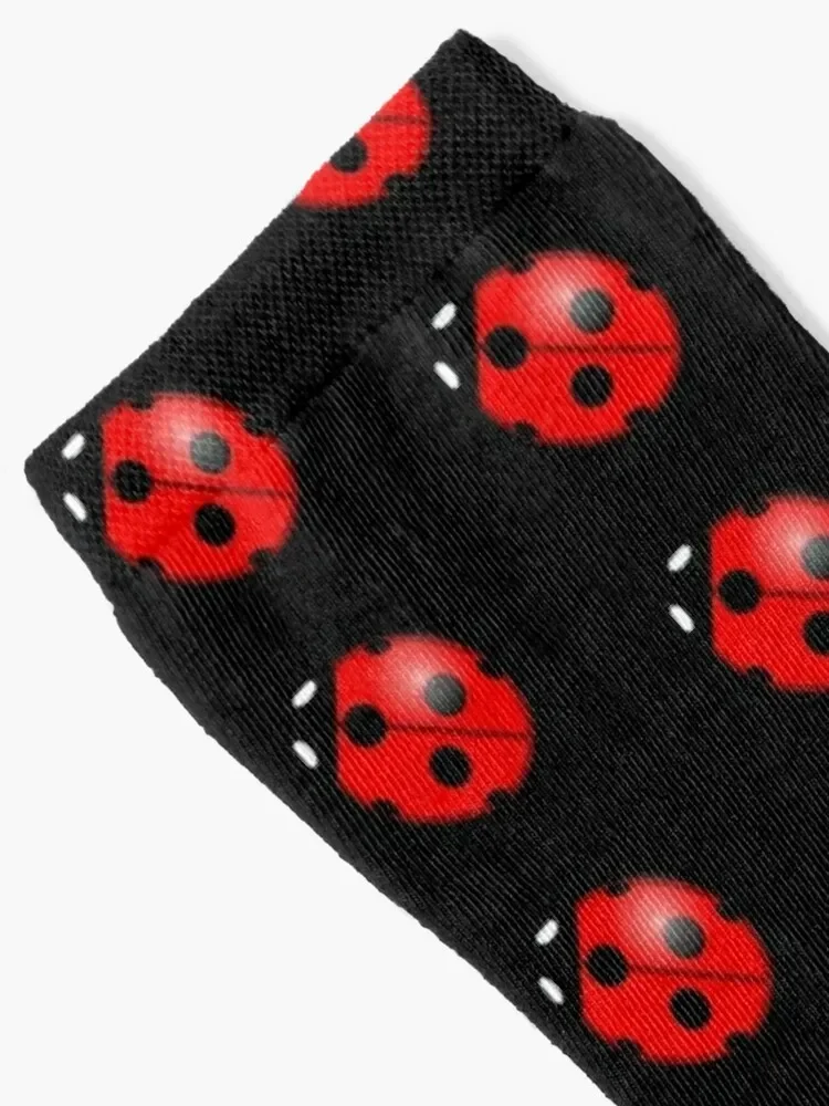 Black Ladybug Pattern Socks christmas gift with print shoes Climbing Socks Girl Men's