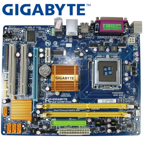 GIGABYTE GA-G31M-ES2C Desktop Motherboard G31 Socket LGA 775 For Core 2 DDR2 4G Micro ATX Original