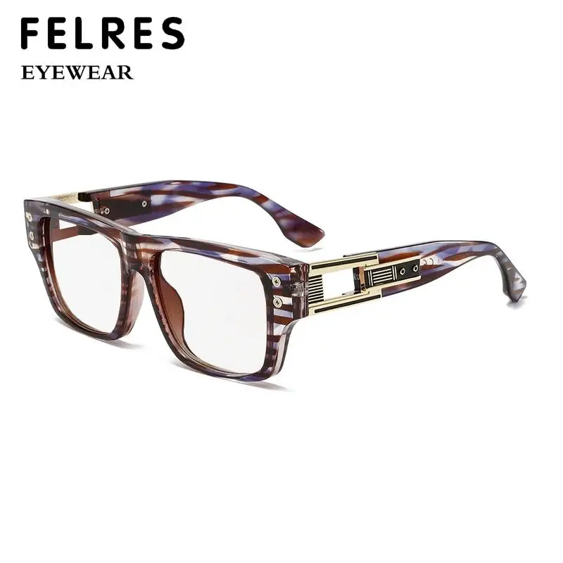Retro Square Thick Frame Anti Blue Light Reading Glasses Men Finished Prescription Optical Glasses Brand Design Classic Readers