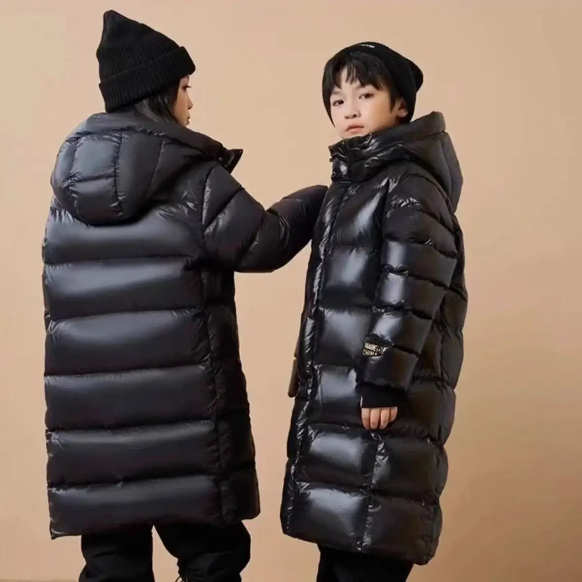 

Girls Winter Down Cotton Jacket Kid Printing Flower Clothes Loose Korean Version Coat Thicken Warm Snowsuit Child Outerwear