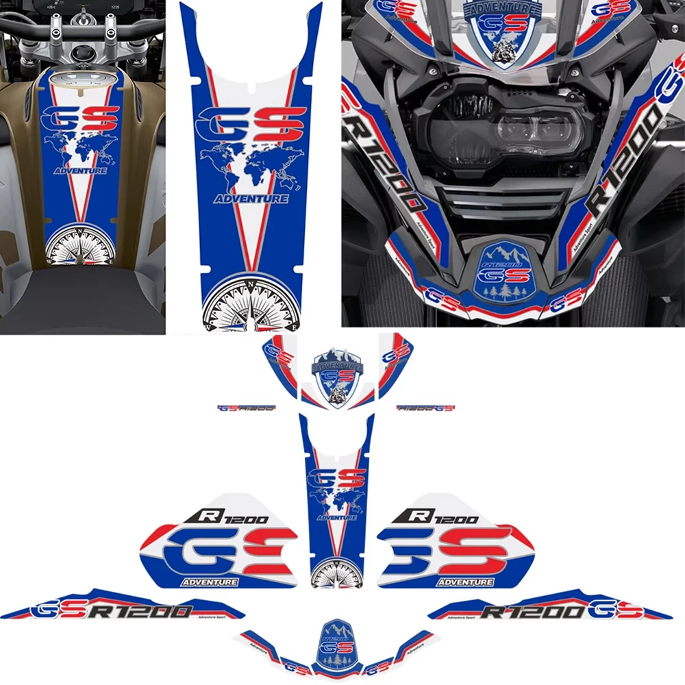 

For BMW R1200GS R1200 R 1200 GS ADV GSA Adventure Tank Pad Protector Gas Fuel Oil Trunk Tail Top Side Box Cases Luggage Stickers