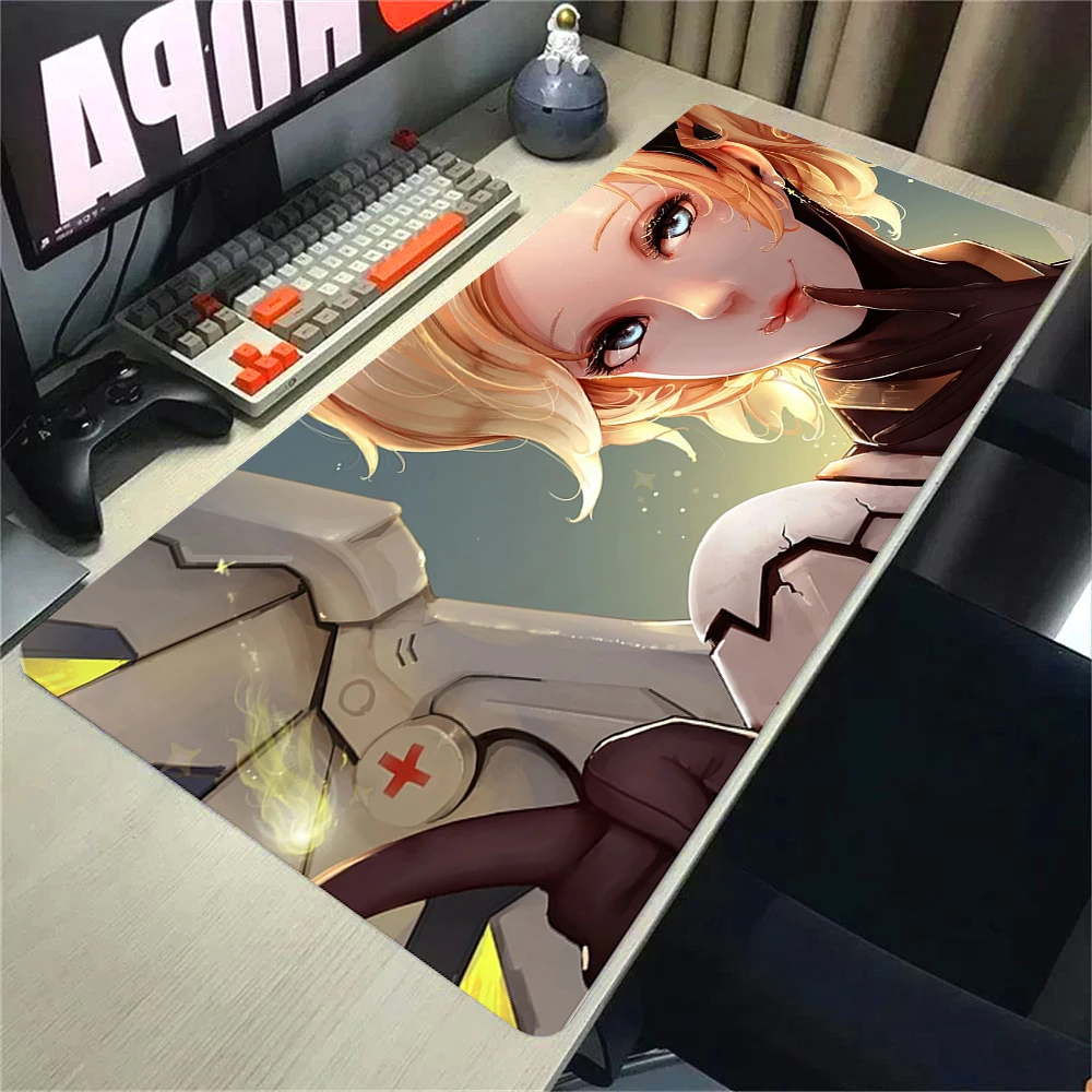 Anime Gaming Girl Overwatch Large Mouse Pad 900x400 Laptop Office Rubber Soft Desk Mat Computer Keyboard HD Print Mousepad Xxl