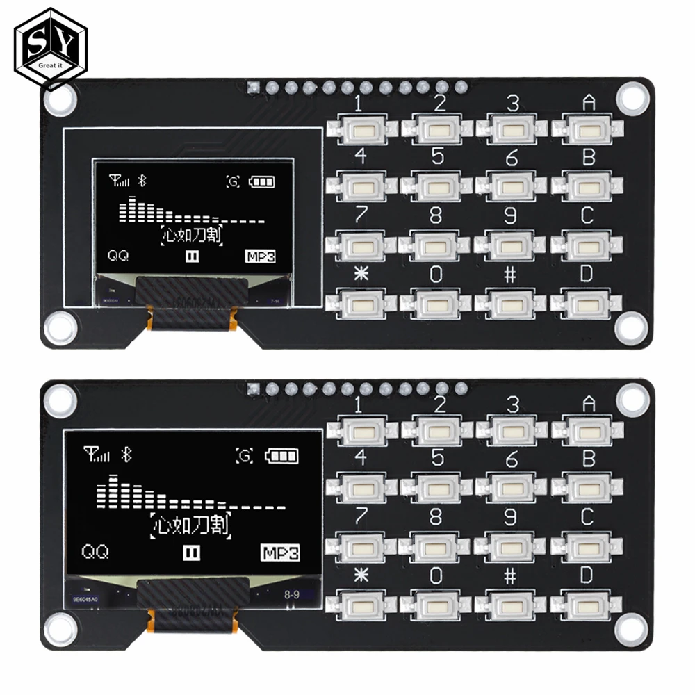 0.96 /1.3 inch OLED display SSD1106 SSD1315 with 4x4 keyboard 16P button Display Module screen module for arduino