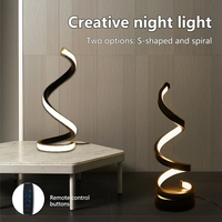 5V USB Modern Creative LED Table Lamp Spiral Night Light 3 Colors Dimmable For Bedroom Living Room Office Dinner Decor Lighting