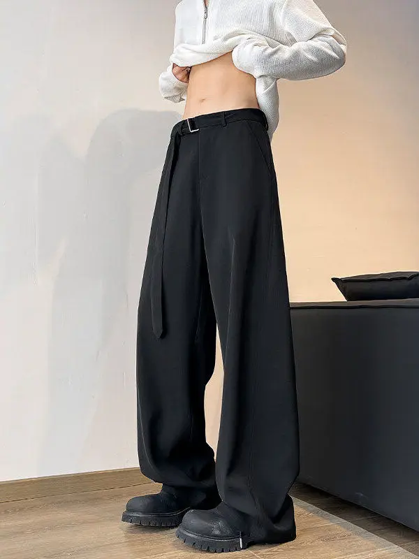 

TANGZ Studio American Sle CleanFit Men's Casual Pants Draped Knife Straight Leg Comfortable Polyester Fiber