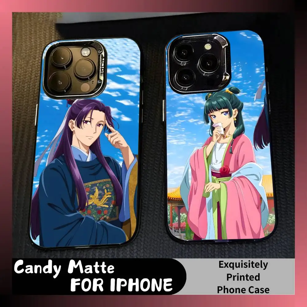 

Maomao A-Apothecary D-Diaries Couple Phone Case For iPhone 16 17 15 14 12 13 Pro Max Black Candy Matte Shockproof Cover