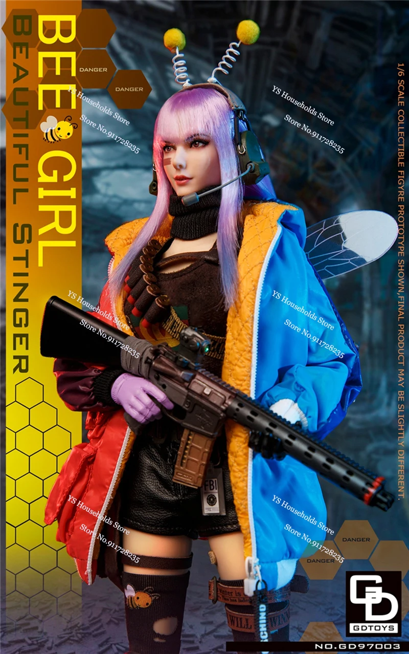 GDTOYS GD97003 1/6 Collectible Women Soldier Toys Bee Girl Mini Weapon Accessory 12'' Full Set  Action Figure Model Dolls Fans