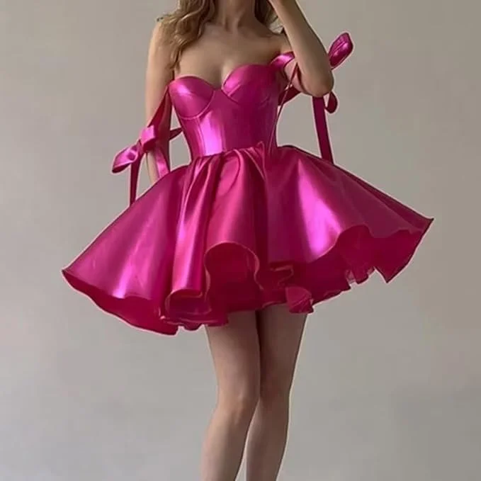 

Women's Mini Wedding Dresses PonchoCold Shoulder Sexy Mini Wedding Dressesfor Wedding Party Banquet Holiday Cocktail Dresses