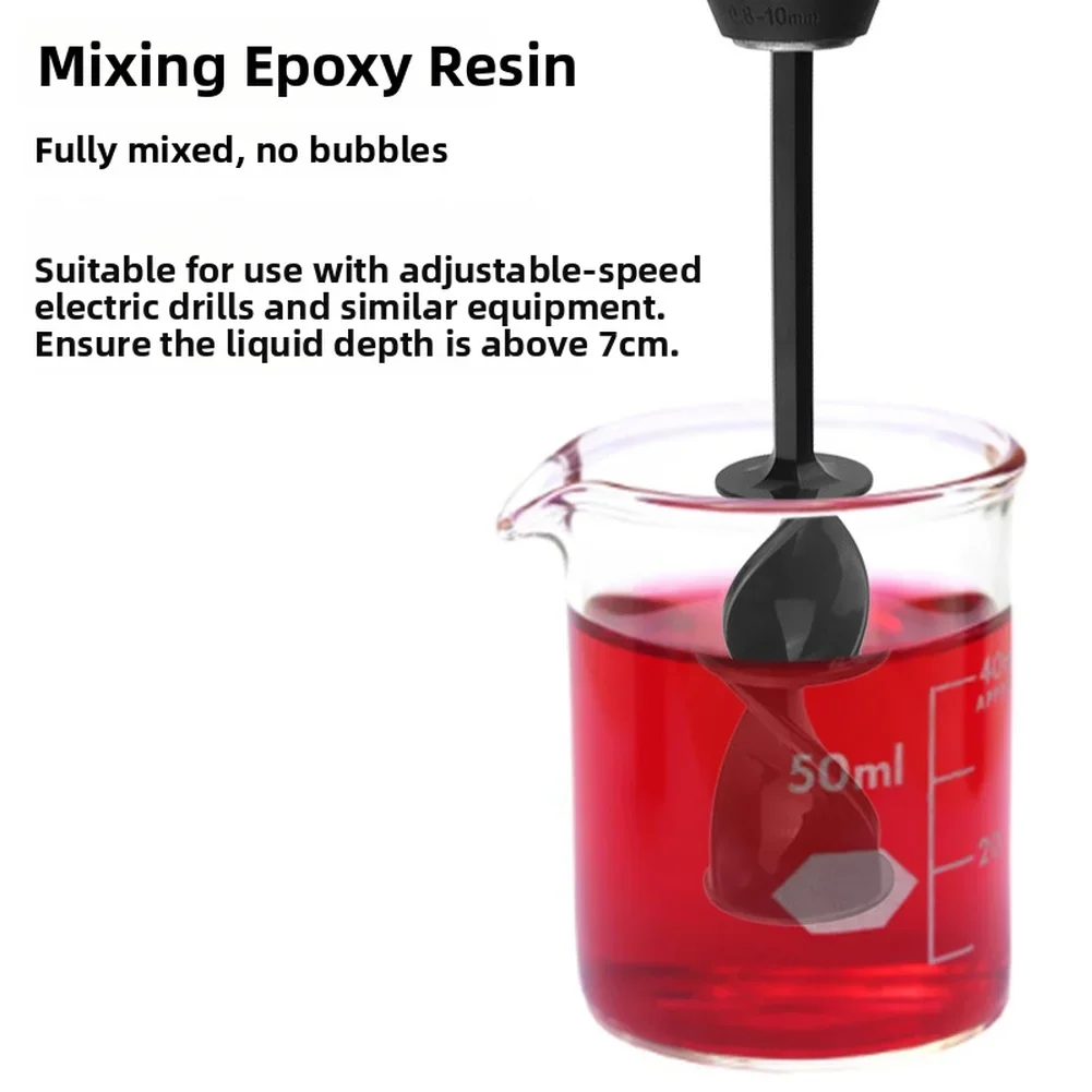 

Гибкая пластиковая лопатка для смешивания эпоксидной смолы и красок с шестигранным хвостовиком 1/4 дюйма, подходит для густых жидкостей