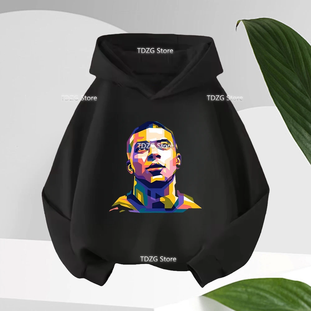 Mbappé Fan Clothes Felpa con cappuccio per bambini Felpa a maniche lunghe stampata con cartoni animati Top casual per ragazzi e ragazze Pullover autunnali per bambini