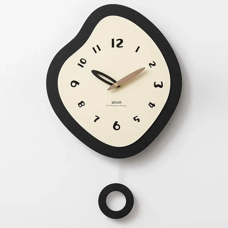 

Wall Mounted Artistic Swing Wall Clock Modern Minimalist Decor For Living Room Bedroom Dining Room Stylish Indoor Hanging