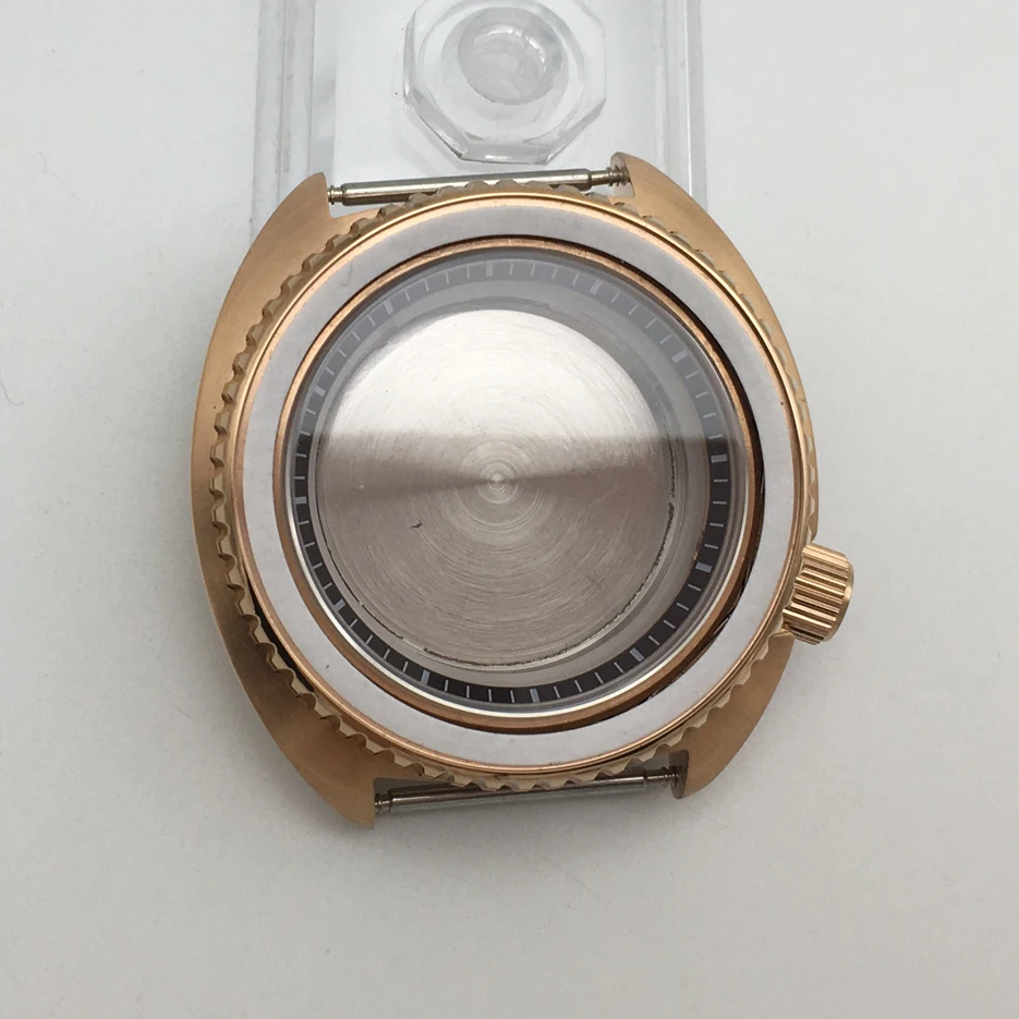 

42mm Sapphire Glass case fits NH35A NH36A Sports Gold Waterproof Large Abalone shell