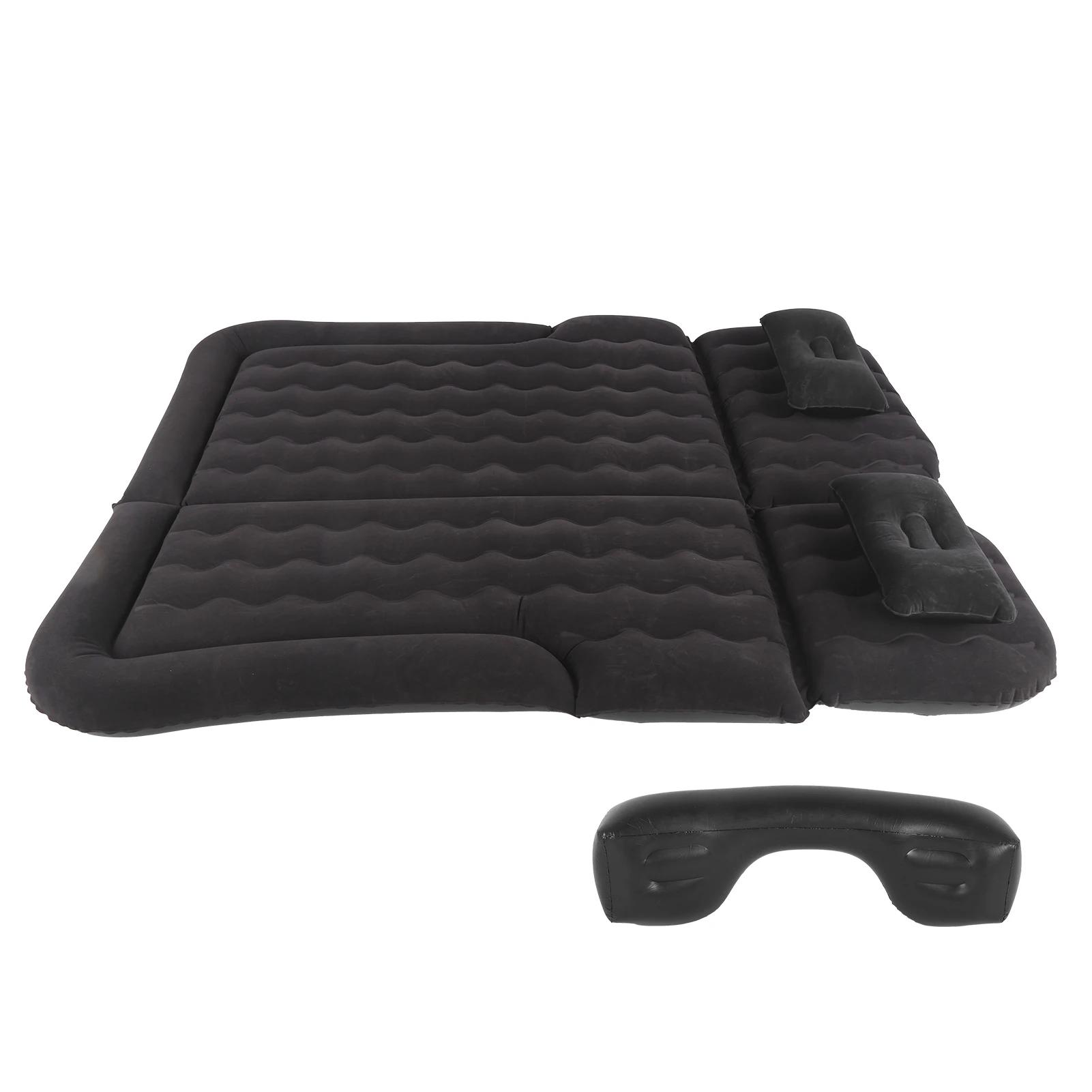 

Электрический надувной матрас 12 В с флокированной поверхностью — насос для накачивания 12 В в комплекте, для внедорожника MPV RV, черный