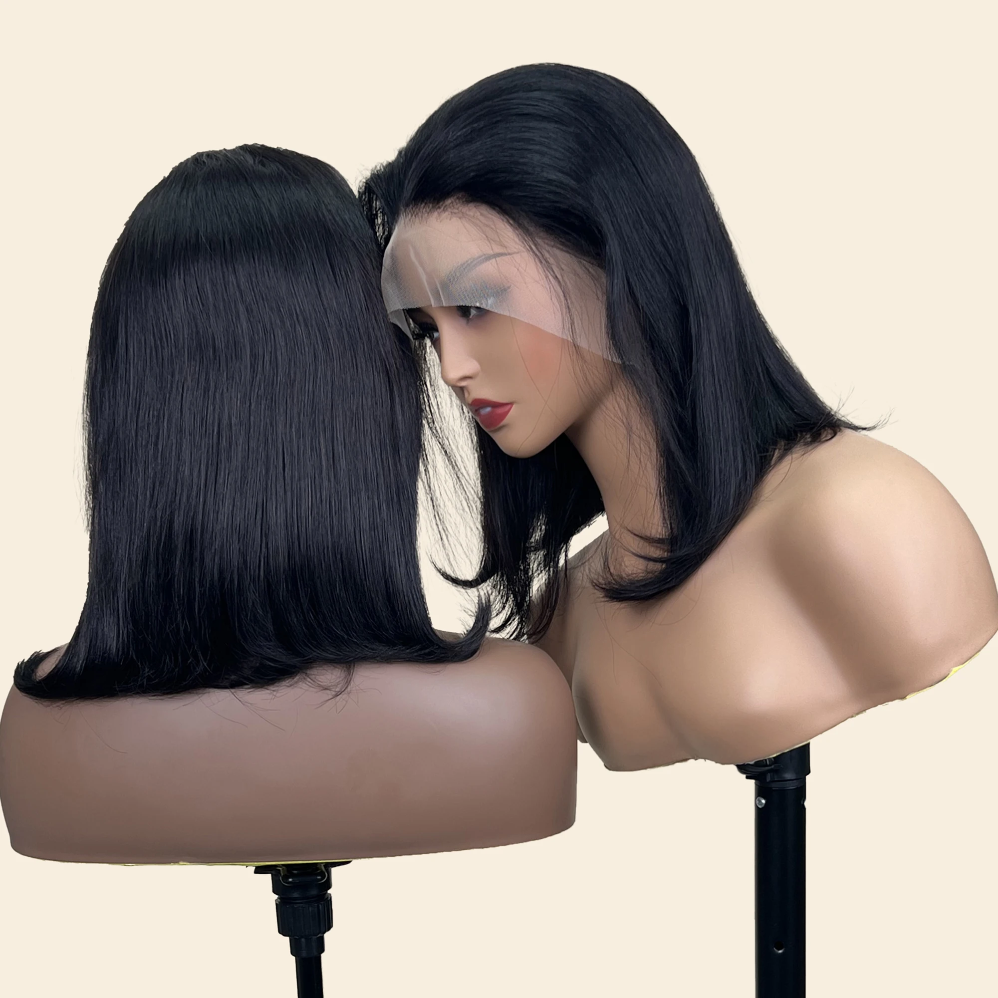 

Bob 13x4 Remy Hair Wig Straight Short Wig Lace Brazilian Transparent Front Pre Plucked Lace Human Hair Wigs For Black Women