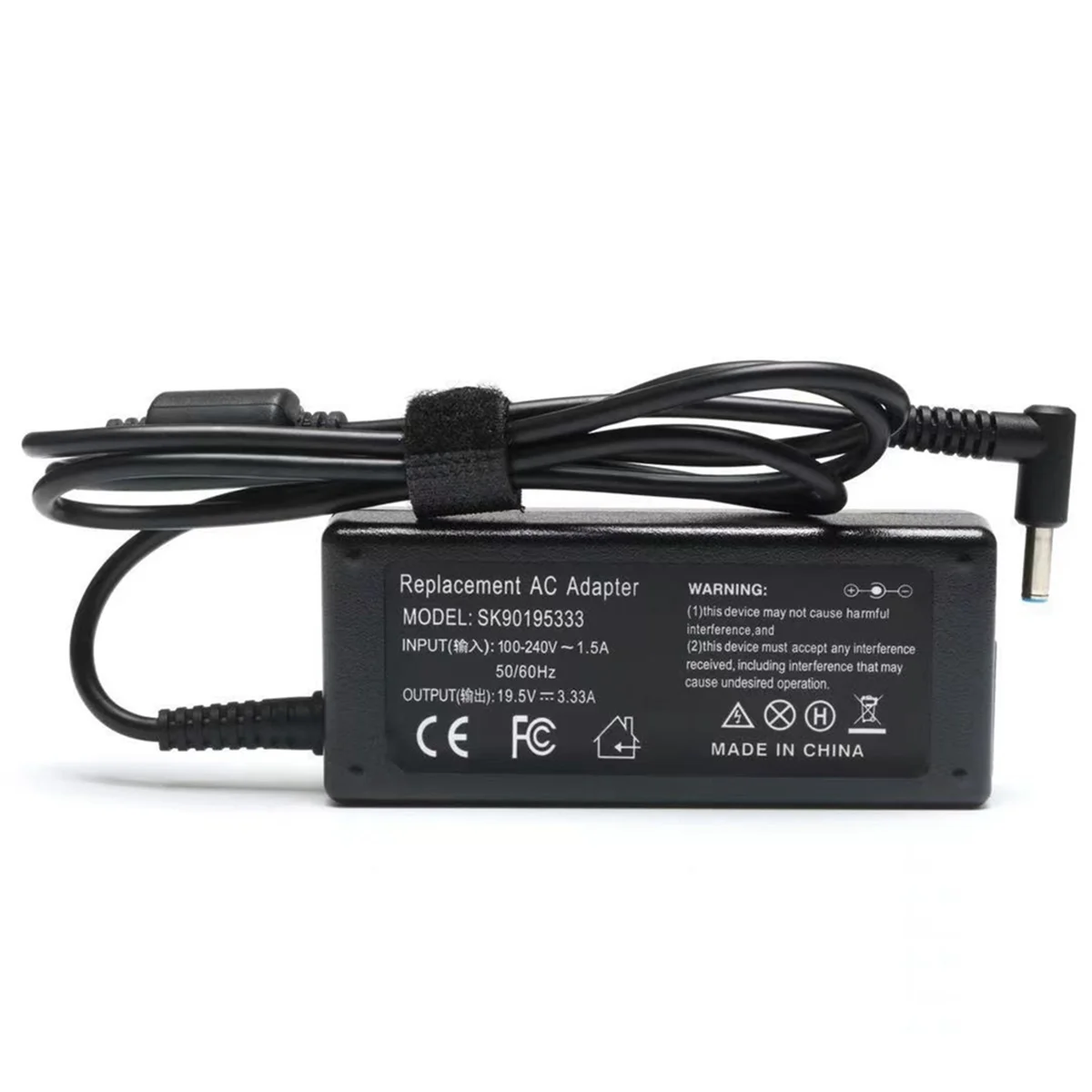 Cargador de ordenador portátil de 65W 19,5V3.33A para HP Elitebook 840-G3 850-G3 845-G3 820-G3 745-G3 725-G3 adaptador de CA cable de alimentación enchufe estadounidense