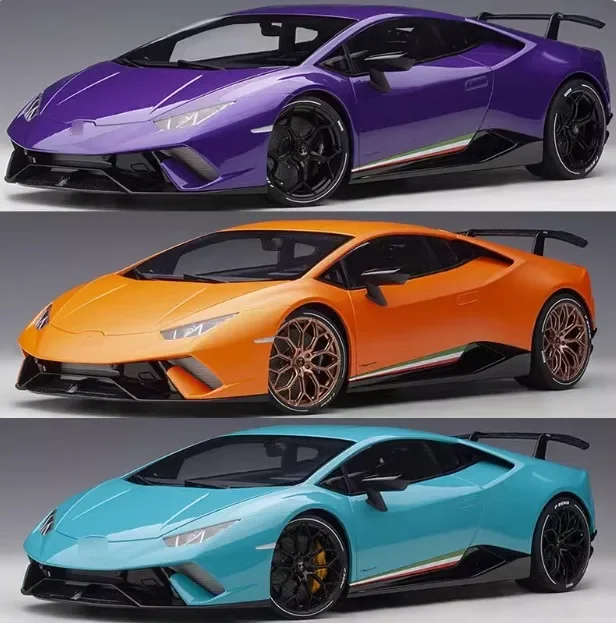 Autoart 1:12 para Huracan Performante 2017, modelo de coche de metal fundido a presión, adornos, juguetes, regalos de cumpleaños para niños, colección de exhibición para aficionados