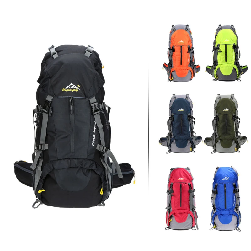 50L Climbing Bags Backpack Waterproof Outdoor Sport Hiking Trekking Camping Travel Bag Mountaineering Knapsack with Rain Cover