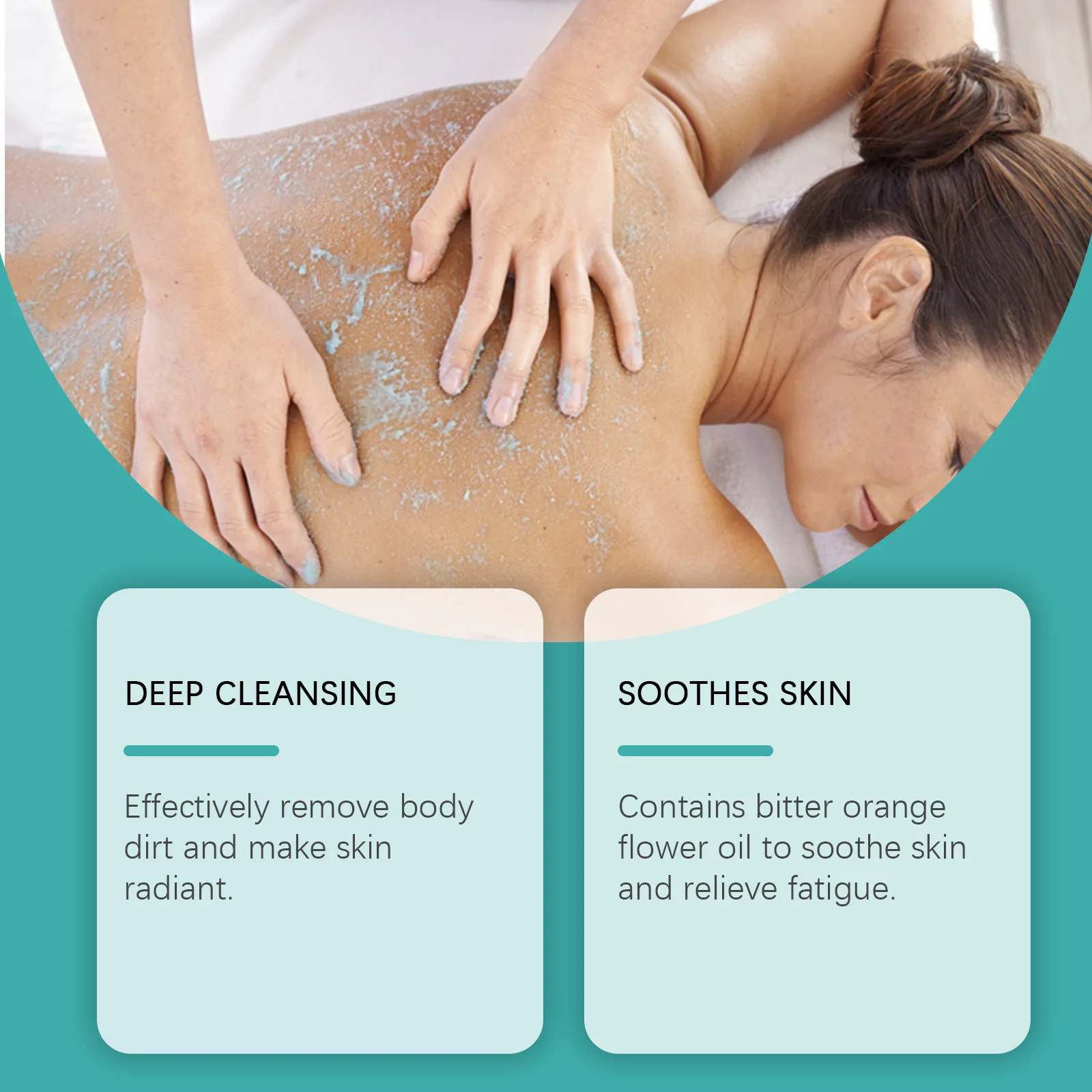 EELHOE استحمام الجسم ملح البحر تحسين الخشونة اشراق الجلد إزالة الأوساخ تخفيف التعب تقليص المسام الجسم بلوري ملح البحر #5