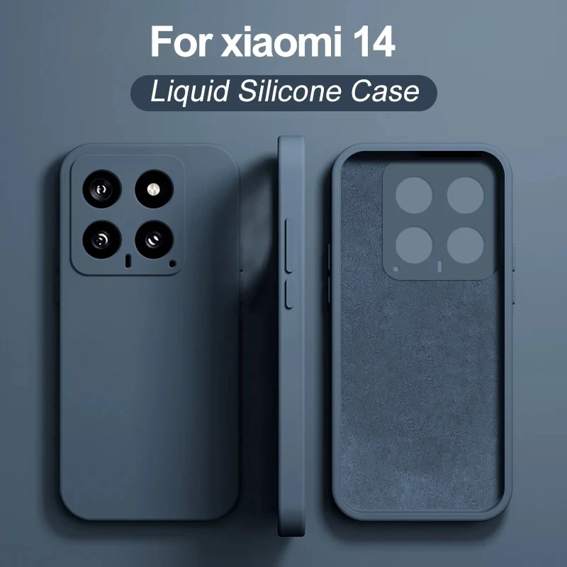 For Xiaomi 14 Case Original Liquid Silicone Full Protection Soft Cover For Xiaomi Mi 14 Mi14 Pro Mi 14Pro Xiaomi14 Phone Cases