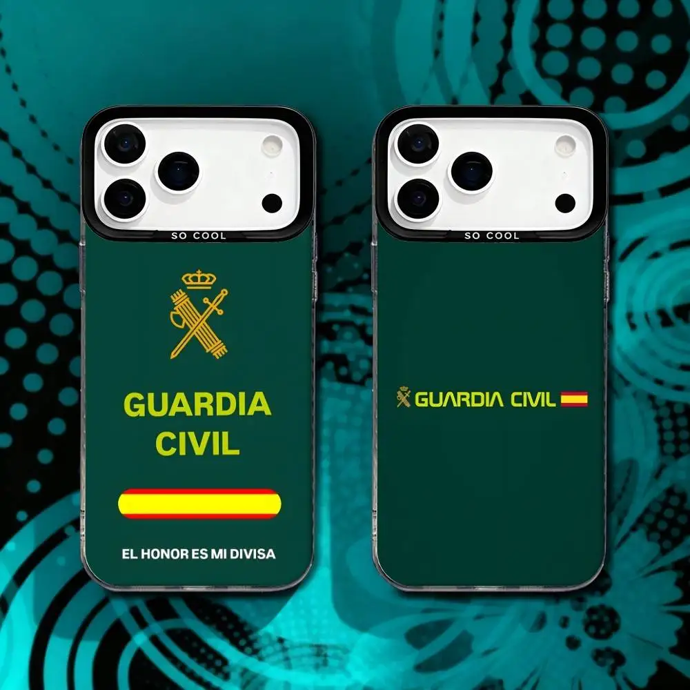 

Spanish Guard Civil Emblem For iPhone 17,16,15,14,13,12,11,X,8,7,Pro,Max,Plus,SE4,Air,Mini Durable Hard Shell Matte