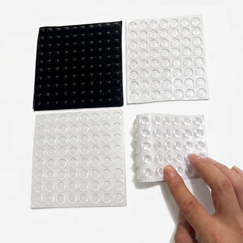 Self-Adhesive Silicone Buffer Pads Transparent Rubber Door Stoppers Furniture Bumper Cabinet Door Closer Cushion Soft Quiet Damp