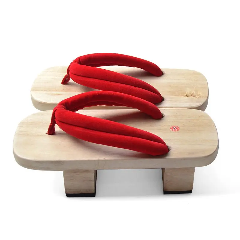 Anime Due Denti Ninja Scarpe Cosplay Geta in Legno Zoccoli Tradizionale Samurai Naturale Cosplay Infradito Sandali con Punta Pantofole