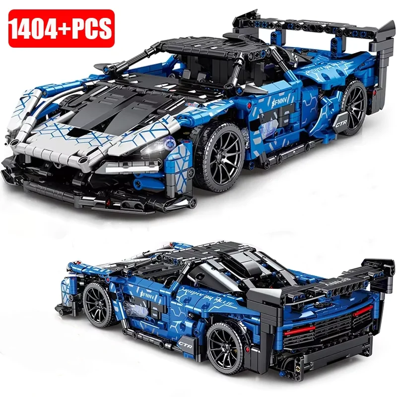 Technical GTR 1404Pcs+ Classic Racing Car 1:12 Compatible 42123 Building Blocks MOC Expert Speed Sport Car Model Bricks Toy Gift