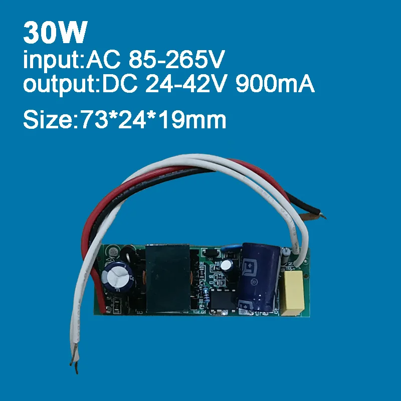 AC 85V - 265V LED Constant Current Driver For 24V - 36V 20W 30W 50W LED Light