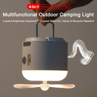 4-in-1 Mosquito Repellent Camping Light USB Rechargeable Tent Hanging Ambient Lights High Brightness Nano Spray Outdoor Lighting