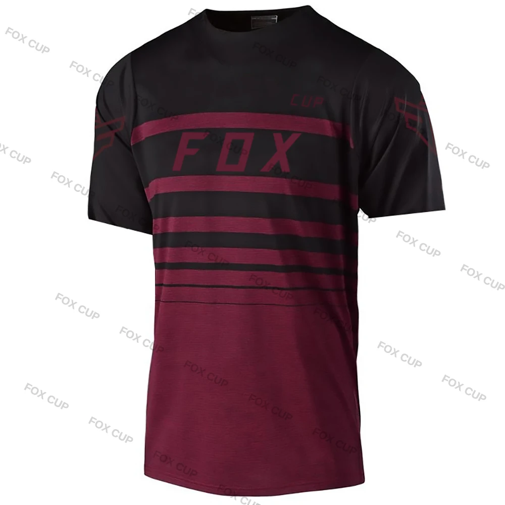 

2023 Men's Downhill Jerseys Fox Cup Mountain Bike MTB Shirts Offroad DH Motorcycle Jersey Motocross Sportwear Clothing Bike Fit