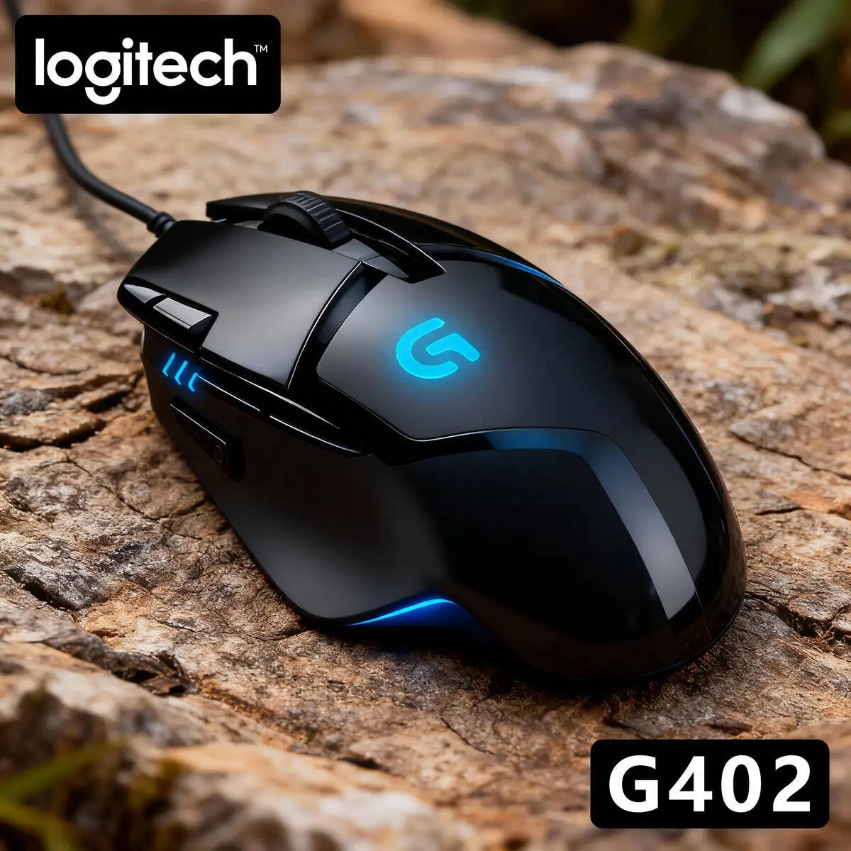 

Logitech G402 Wired Gaming Mouse, 4000 DPI, Fusion Engine, 8 Customizable Buttons, 500 IPS, 1ms Response, Lightweight, PC