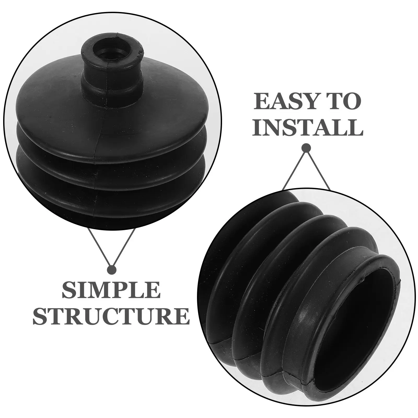 Universal Golf Cart Steering Dust Cover High Performance Rubber Protector Seamless Design Shock Absorption Easy Installation