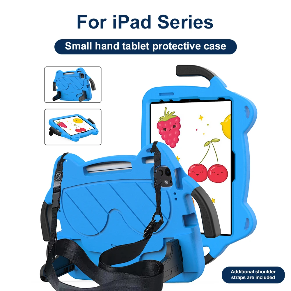 EVA Kids Safe Case For iPad Pro 11 M5 M4 Air 11 M3 M2 Air 5 4 3 For iPad 11 10 11in Cute Little Hands Handle Stand Tablet Cover