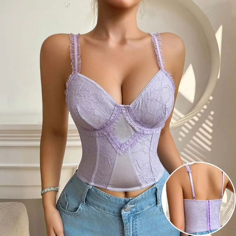 

Новый стиль, женское корректирующее белье, корсет с косточками, топ с пуш-ап, укороченная майка под грудью, регулируемые бретели, разглаживающие боковую часть, формирователи живота