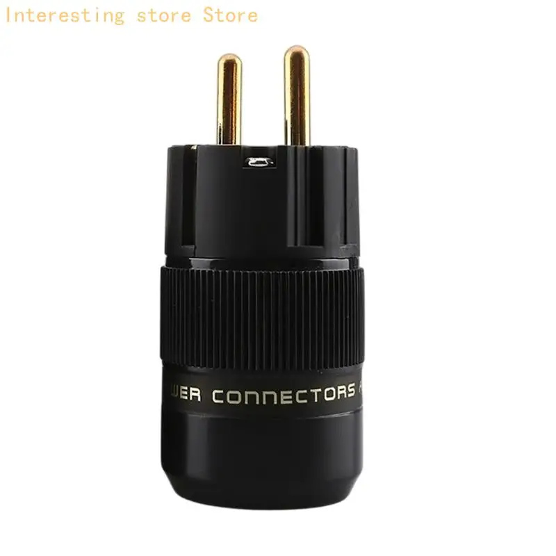 Professional Grade Gold Plated Europeans Power Plug For Auditory Equipment 55KC