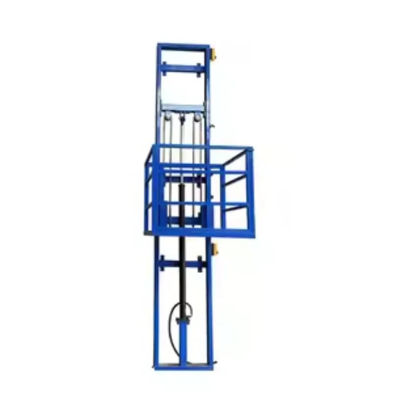 

Hydraulic Freight Elevator With Safety Device 1T Capacity Guide Rail Design For Home Warehouse Use