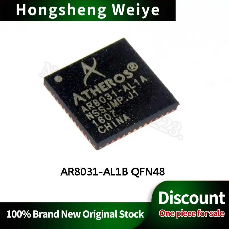 

100% новый оригинальный AR8031-AL1B AR8031 посылка QFN48, оригинальный гигабитный сетевой приемопередатчик, микросхема в наличии, СКИДКА, продажа