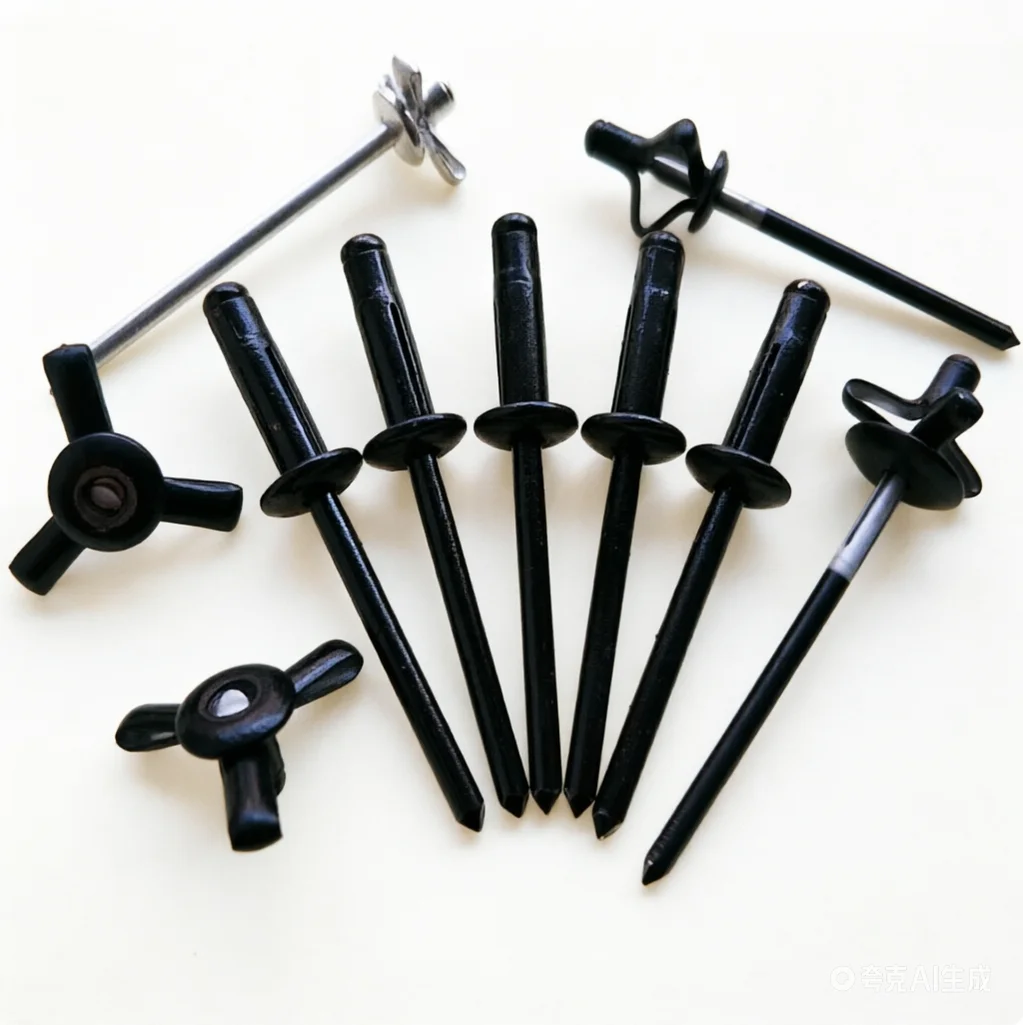 Black Aluminum Alloy Core-Pulling Pull Rivets Claw Rivets Folding Lantern Type Blind Rivet Assorted Sizes M3.2-M6.4