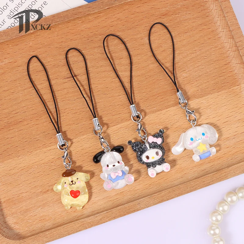 

Sanrio Phone Pendant Melody Cinnamoroll Keychain Lanyard Kuromi Bag Charm Hello Kitty Hanging Rope Decoration